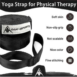 Stretching Yoga Strap Non-Elastic Physical Therapy Pilates Dance Gymnastics NEW